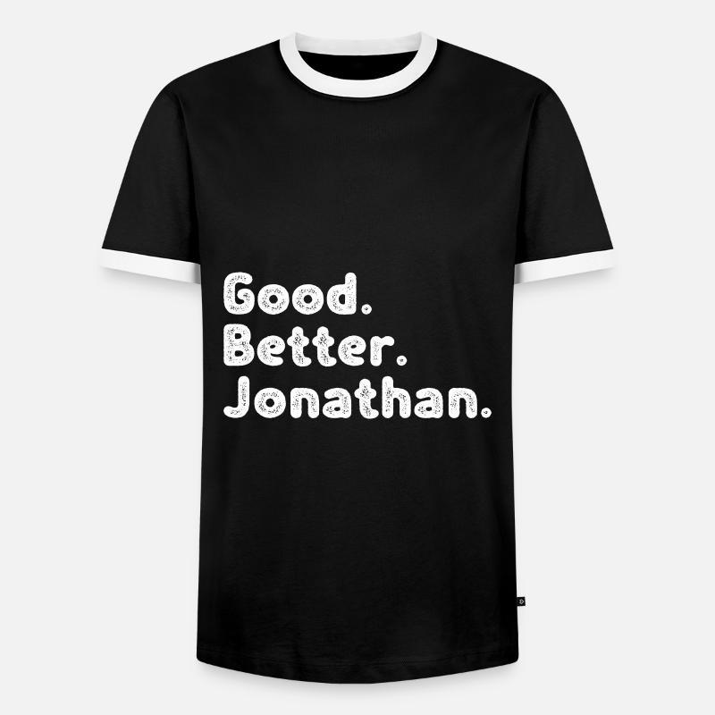 Good better Jonathan - Men's Ringer Shirt - black/white
