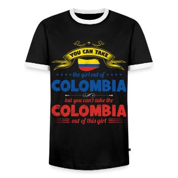 Colombie femme drôle colombien cadeau - T-shirt contrasté Homme - noir/blanc - Devant - AI Model Female 172 light (172cm) & AI Model Male 178 light (178cm)