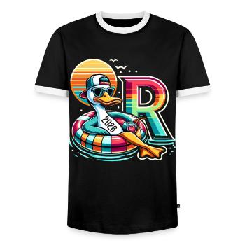 Rentner Geschenk Rente 2026 Ruhestand - Männer Kontrast-T-Shirt - Schwarz/Weiß - Vorne - AI Model Female 172 light (172cm) & AI Model Male 178 light (178cm)