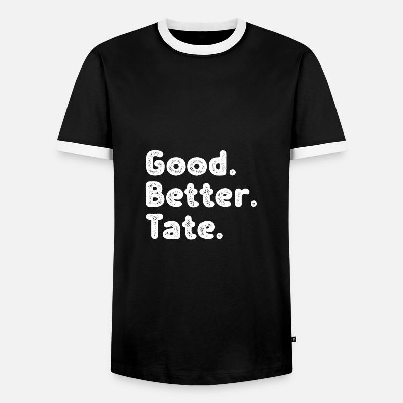 Good better Tate - Männer Kontrast-T-Shirt - Schwarz/Weiß
