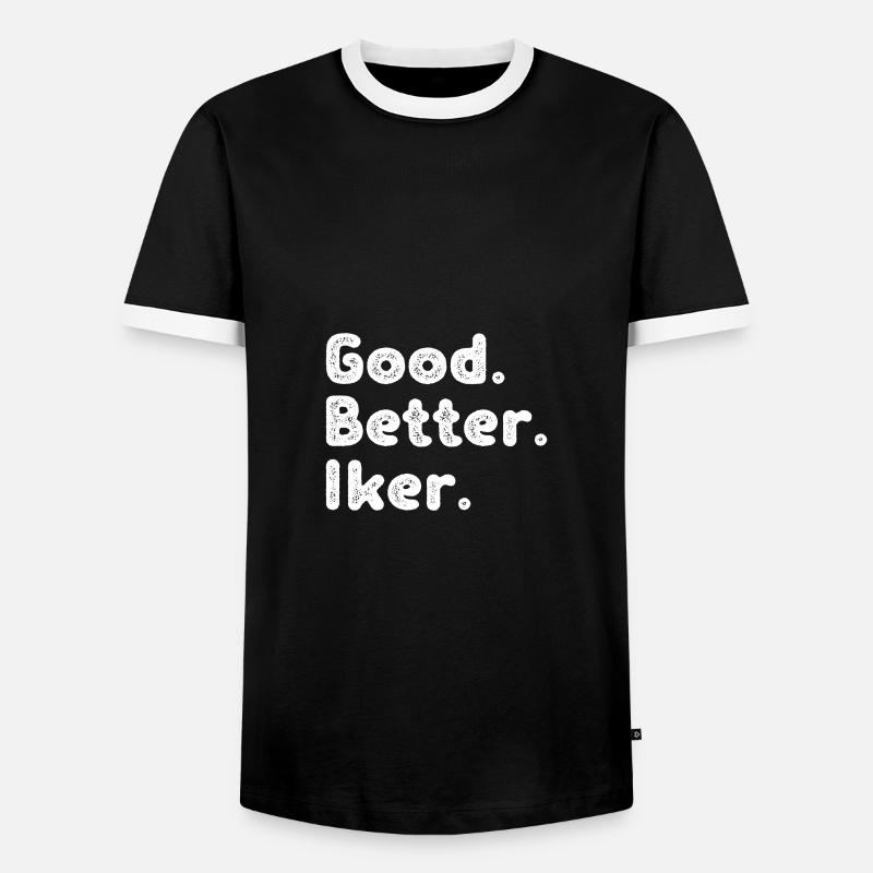 Good better Iker - Männer Kontrast-T-Shirt - Schwarz/Weiß