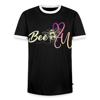 Soyez vous-même ! Confiance en soi, pensée positive, motivation - T-shirt contrasté Homme - noir/blanc - Devant - AI Model Female 172 light (172cm) & AI Model Male 178 light (178cm)