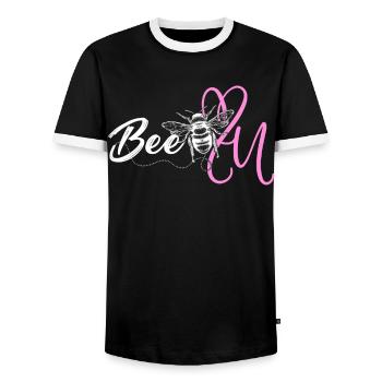 Soyez vous-même ! Confiance en soi, pensée positive, motivation - T-shirt contrasté Homme - noir/blanc - Devant - AI Model Female 172 light (172cm) & AI Model Male 178 light (178cm)