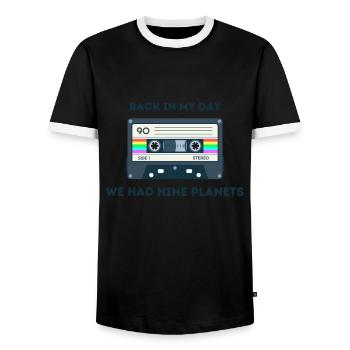 Retro -sarkastisches Alter Spruche - Männer Kontrast-T-Shirt - Schwarz/Weiß - Vorne - AI Model Female 172 light (172cm) & AI Model Male 178 light (178cm)
