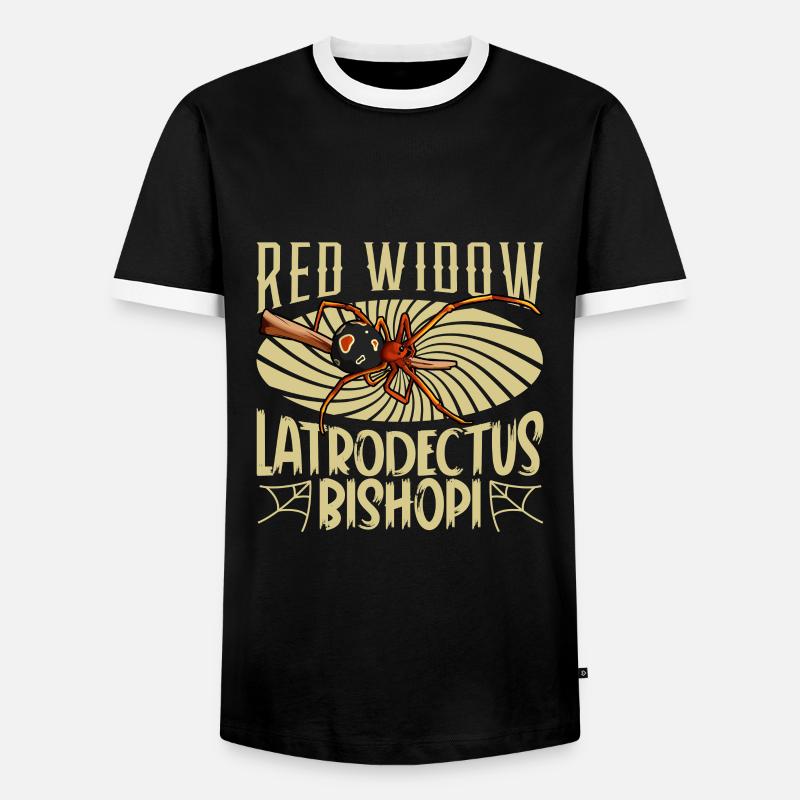 Rote Witwe - Männer Kontrast-T-Shirt - Schwarz/Weiß