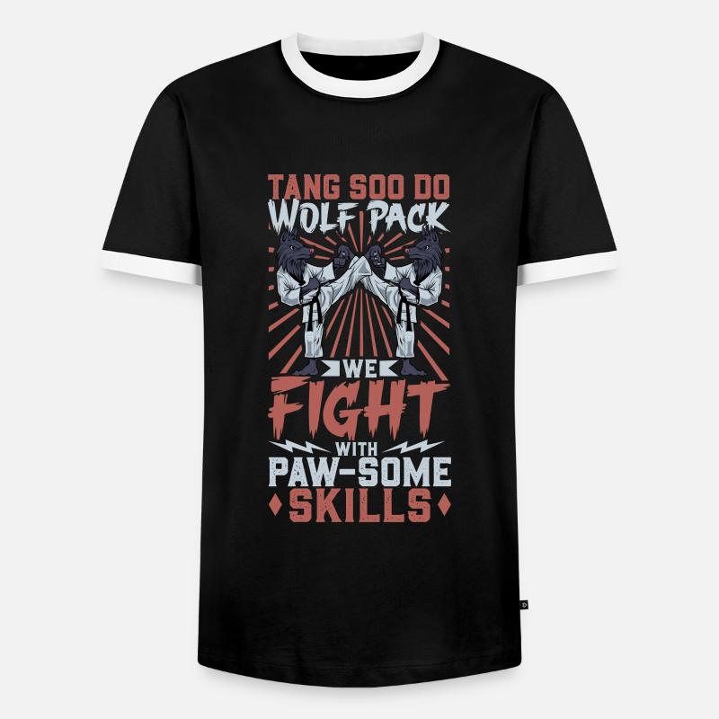 Wolf - Tang so Do - Men's Ringer Shirt - black/white