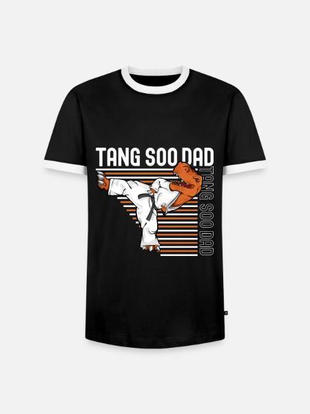 Tang Soo Do Papa - Männer Kontrast-T-Shirt - Schwarz/Weiß