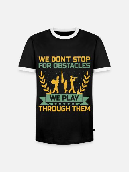 Blaskapelle Sprüche Lustige Marschinstrumente - Männer Kontrast-T-Shirt - Schwarz/Weiß