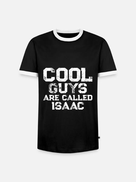 Cool guys are called Isaac - Männer Kontrast-T-Shirt - Schwarz/Weiß