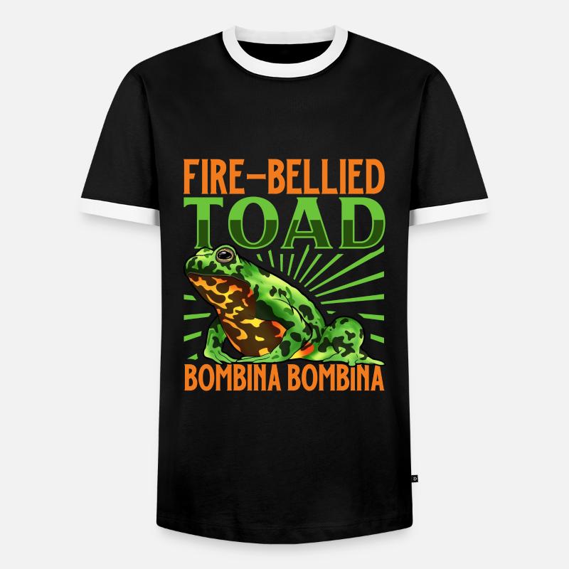 Fire-bellied toad - Men's Ringer Shirt - black/white