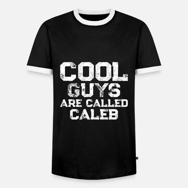 Cool guys are called caleb - Männer Kontrast-T-Shirt - Schwarz/Weiß