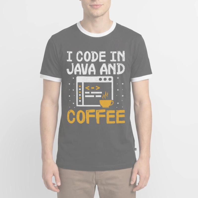 Café Codage Programmeur Codeur Développeur Nerd Coff T-shirt contrasté Homme