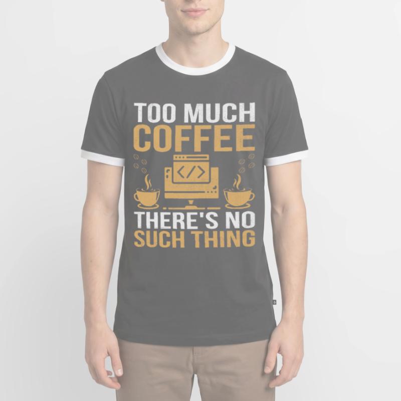 Café Codage Programmeur Codeur Développeur Nerd Coff T-shirt contrasté Homme