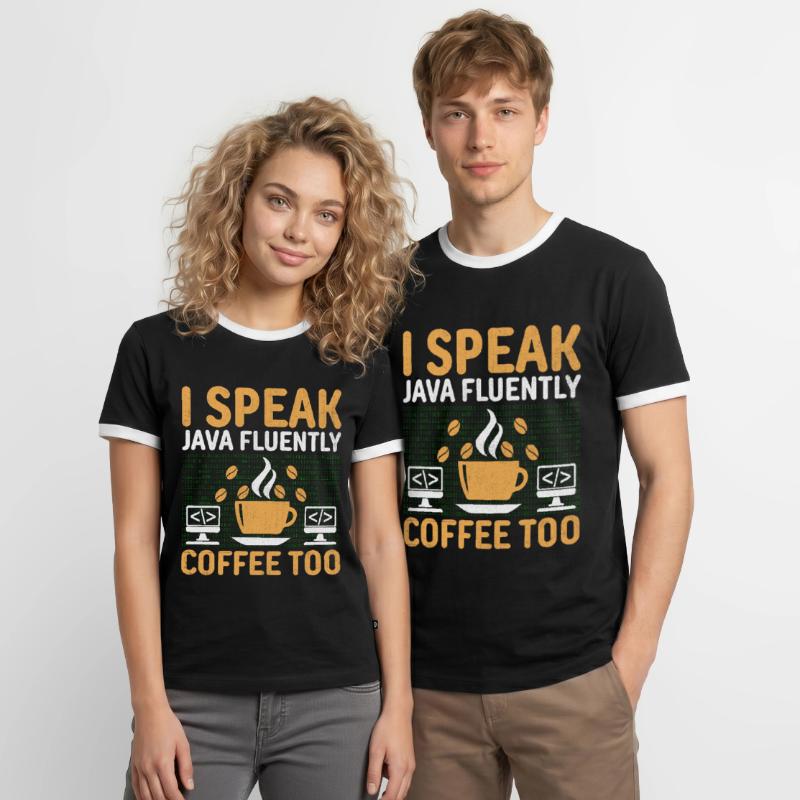 Coffee Coding Programmer Coder Developer Nerd Coff Men's Ringer Shirt