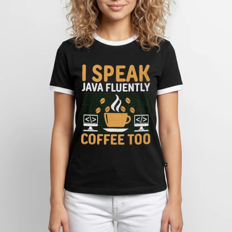 Coffee Coding Programmer Coder Developer Nerd Coff Men's Ringer Shirt