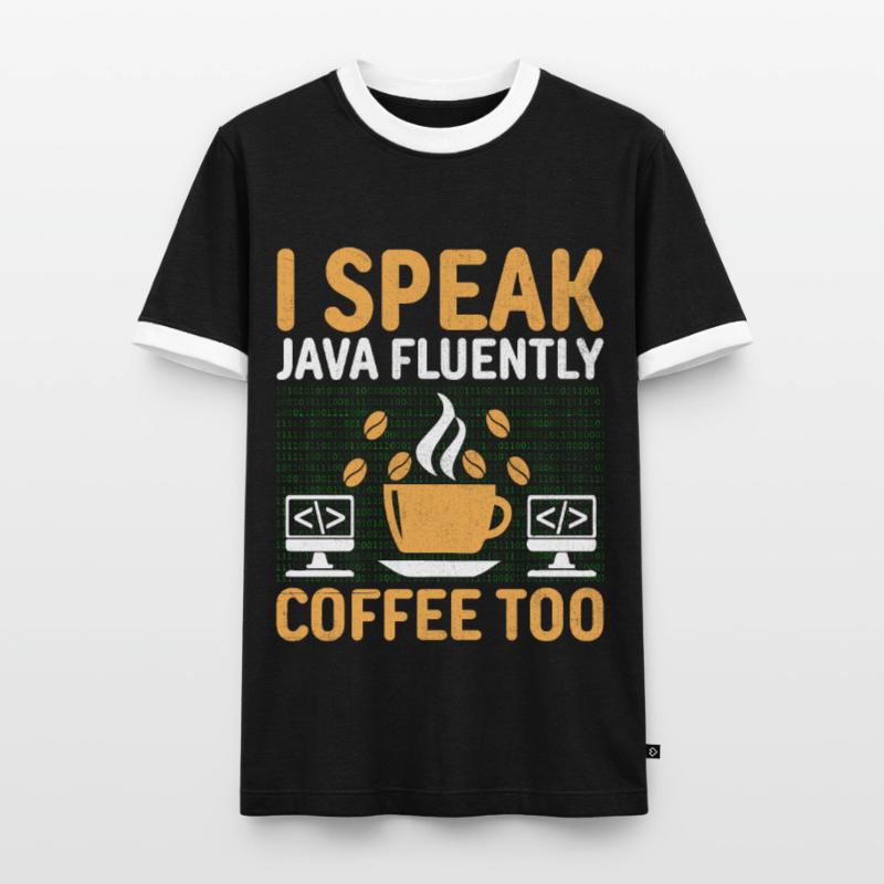 Coffee Coding Programmer Coder Developer Nerd Coff Men's Ringer Shirt