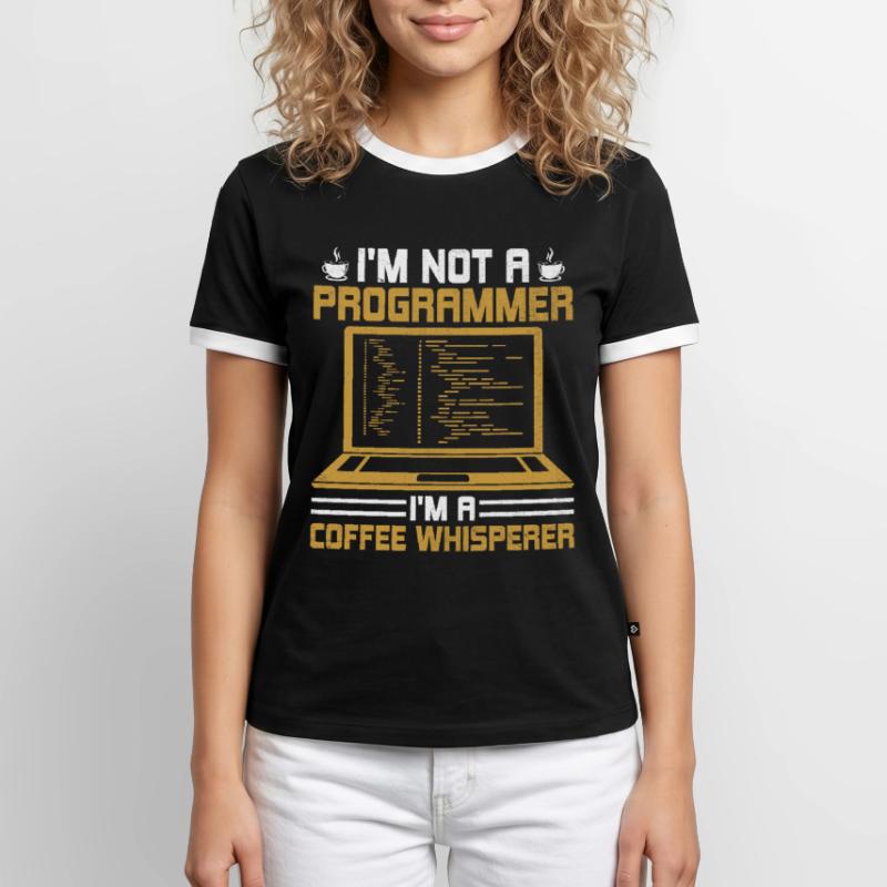 Café Codage Programmeur Codeur Développeur Nerd Coff T-shirt contrasté Homme