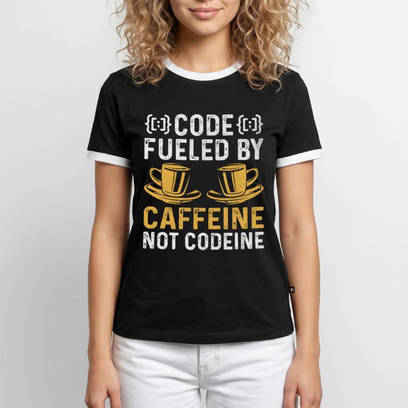 Coffee Coding Programmer Coder Developer Nerd Coff Men's Ringer Shirt