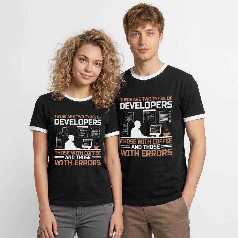 Coffee Coding Programmer Coder Developer Nerd Coff Men's Ringer Shirt