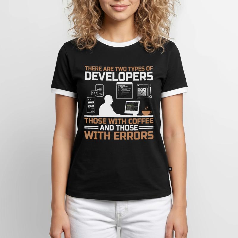 Coffee Coding Programmer Coder Developer Nerd Coff Men's Ringer Shirt