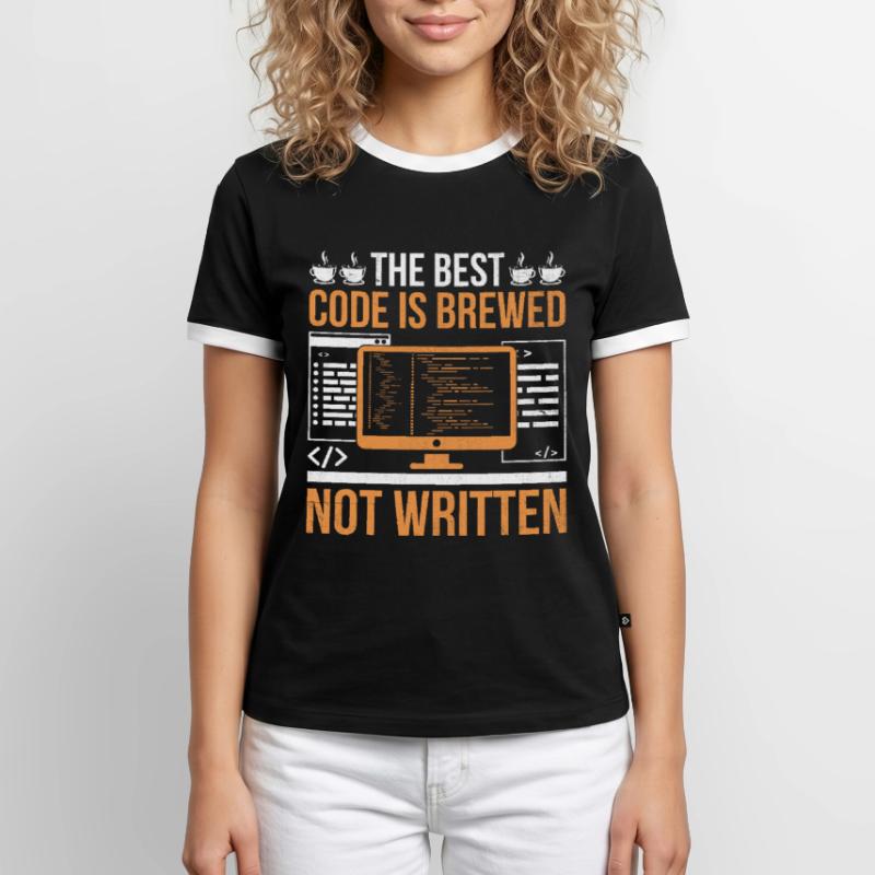 Coffee Coding Programmer Coder Developer Nerd Coff Men's Ringer Shirt