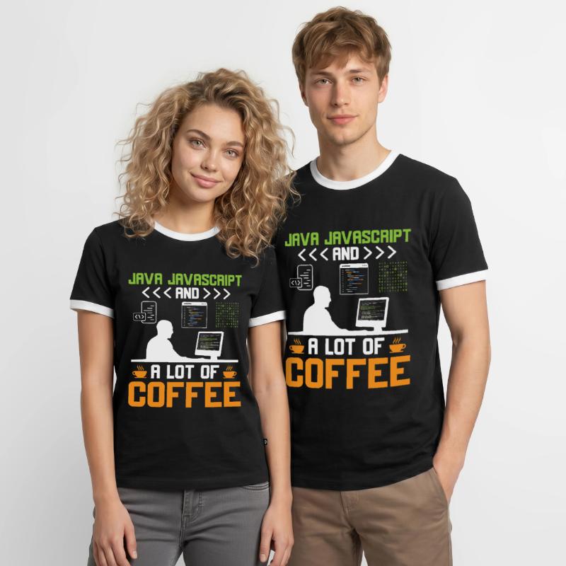 Coffee Coding Programmer Coder Developer Nerd Coff Men's Ringer Shirt