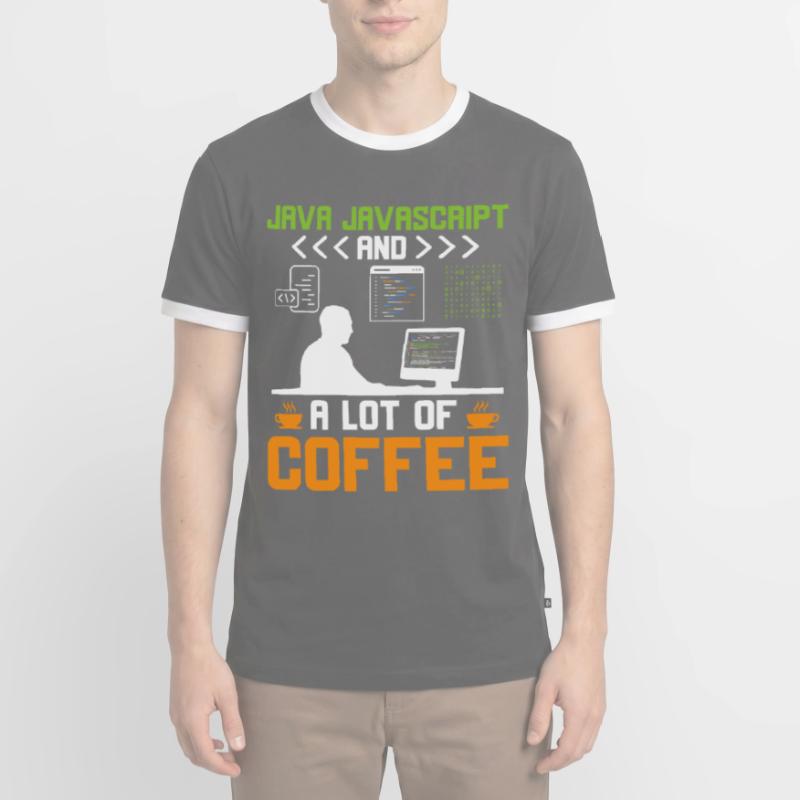 Coffee Coding Programmer Coder Developer Nerd Coff Men's Ringer Shirt