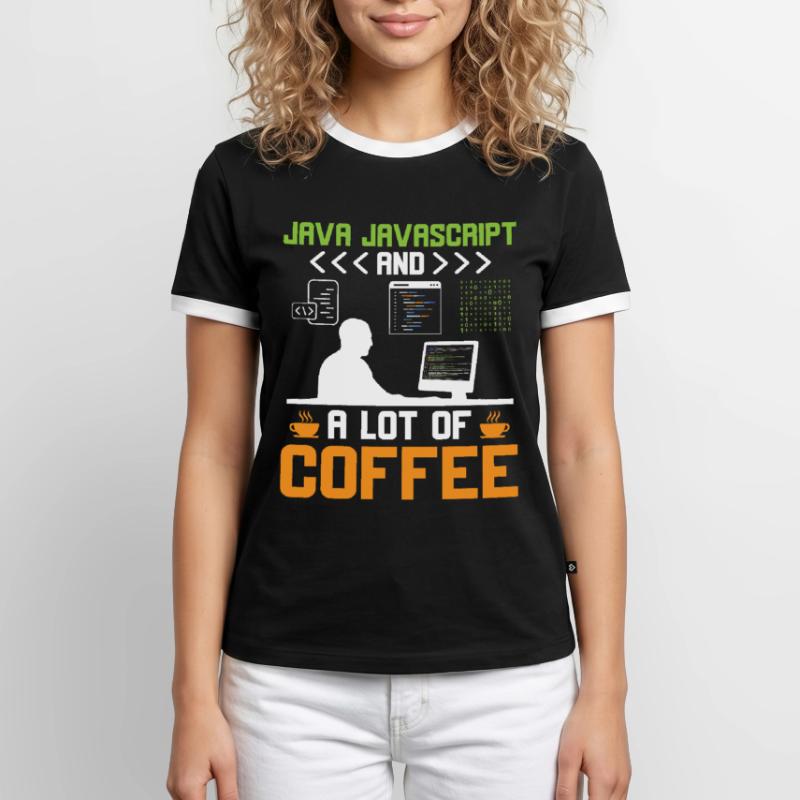 Coffee Coding Programmer Coder Developer Nerd Coff Men's Ringer Shirt