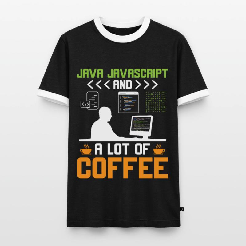 Coffee Coding Programmer Coder Developer Nerd Coff Men's Ringer Shirt