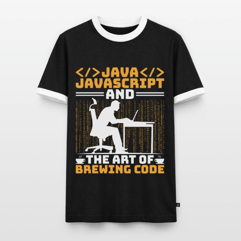 Kaffee-Codierung Programmierer Programmierer Entwickler Nerd Coff Männer Kontrast-T-Shirt
