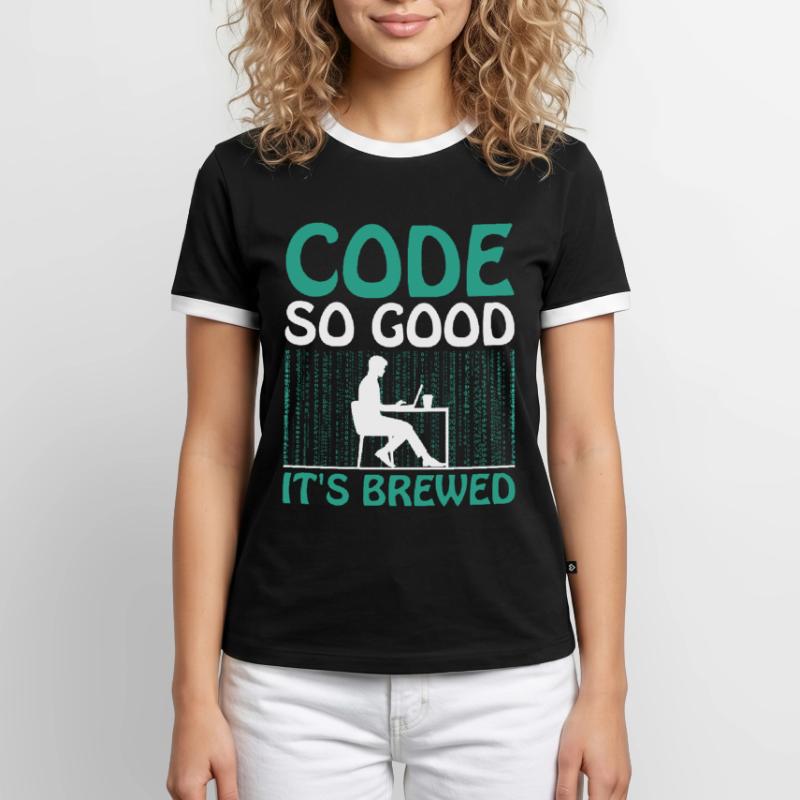 Coffee Coding Programmer Coder Developer Nerd Coff Men's Ringer Shirt