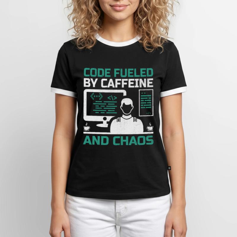 Coffee Coding Programmer Coder Developer Nerd Coff Men's Ringer Shirt