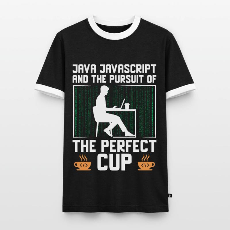 Coffee Coding Programmer Coder Developer Nerd Coff Men's Ringer Shirt