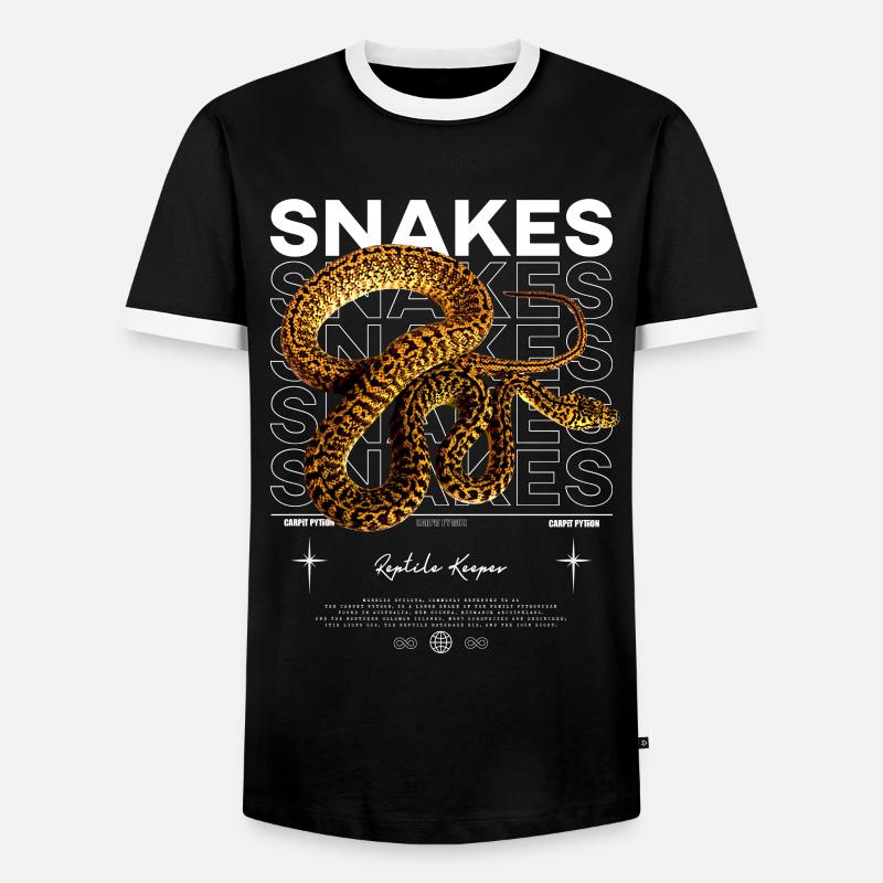 Teppich Python Modern Streetwear Reptilienpfleger - Männer Kontrast-T-Shirt - Schwarz/Weiß