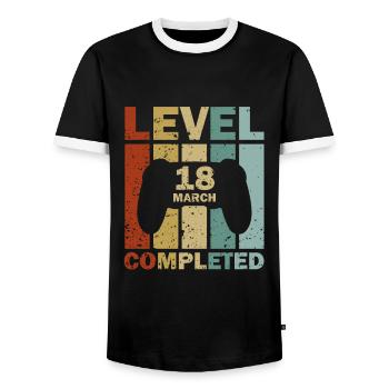 18e anniversaire mars Vintage 2006 idée cadeau - T-shirt contrasté Homme - noir/blanc - Devant - AI Model Female 172 light (172cm) & AI Model Male 178 light (178cm)