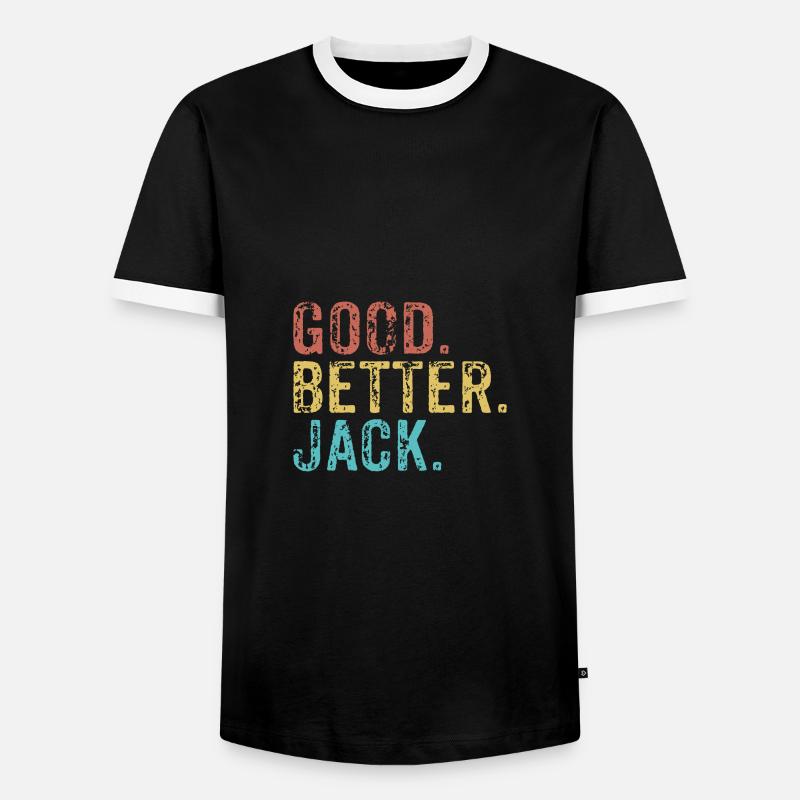Good better Jack - Men's Ringer Shirt - black/white