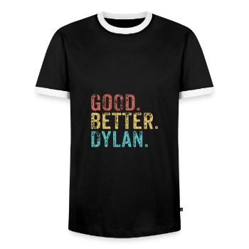 Good better Dylan - Männer Kontrast-T-Shirt - Schwarz/Weiß - Vorne - AI Model Female 172 light (172cm) & AI Model Male 178 light (178cm)