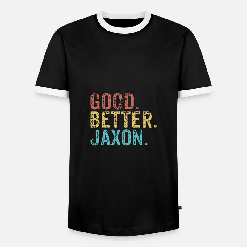 Good better Jaxon - Männer Kontrast-T-Shirt - Schwarz/Weiß