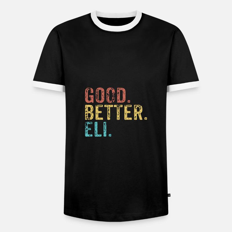 Good better Eli - Men's Ringer Shirt - black/white