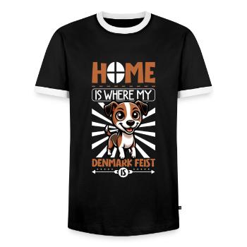 Accueil - Denmark Feist - T-shirt contrasté Homme - noir/blanc - Devant - AI Model Female 172 light (172cm) & AI Model Male 178 light (178cm)