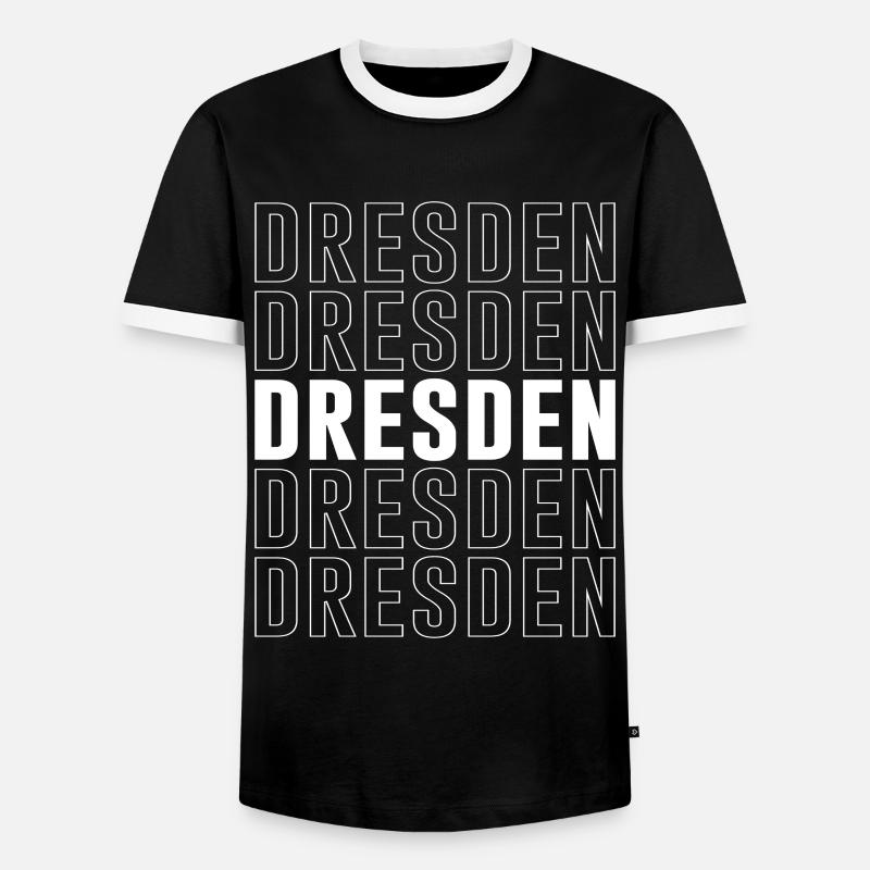 Dresden Scripture Germany - Men's Ringer Shirt - black/white