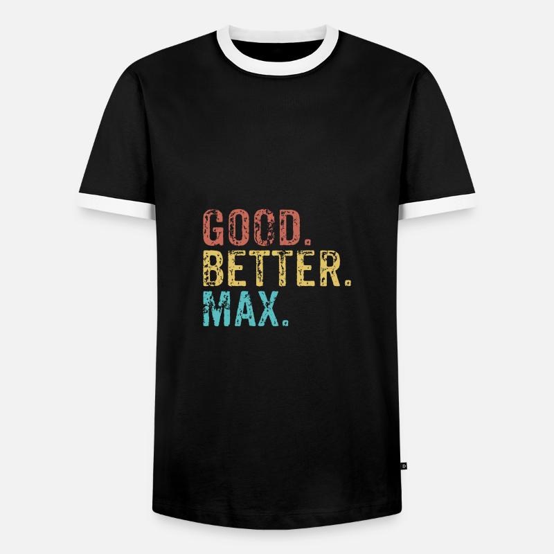 Good better Max - Männer Kontrast-T-Shirt - Schwarz/Weiß