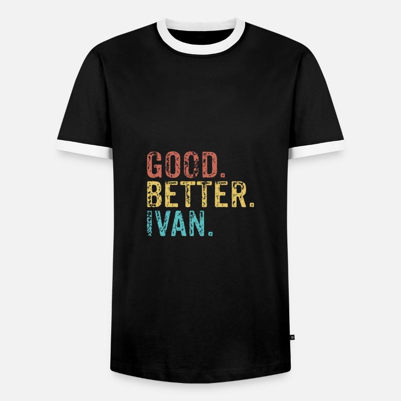 Good better Ivan - Männer Kontrast-T-Shirt - Schwarz/Weiß