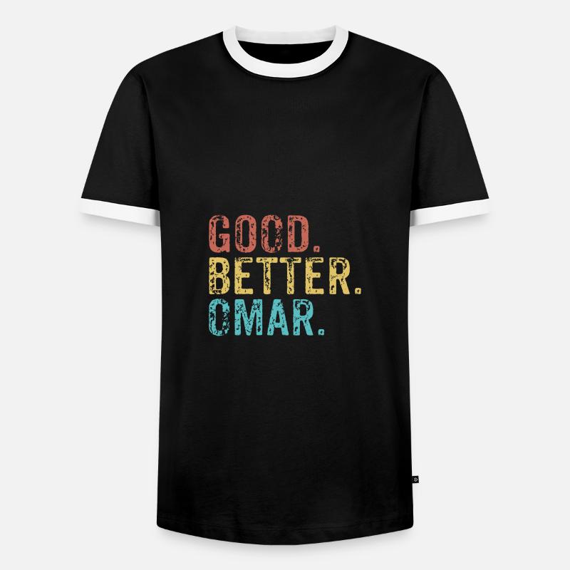 Cool guys are called omar - Men's Ringer Shirt - black/white