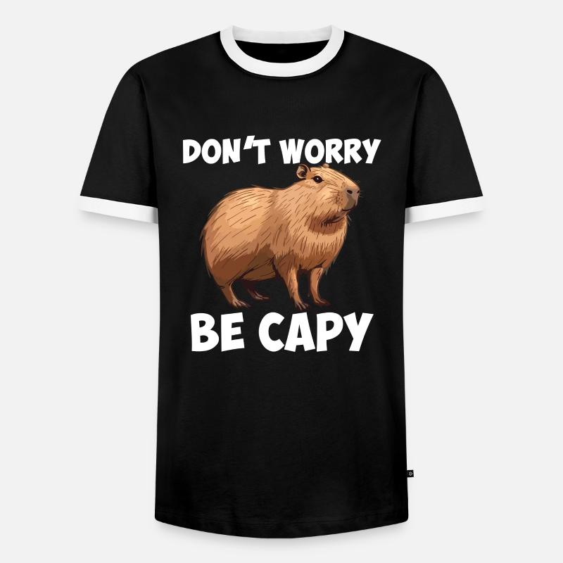 Capybara be capy - Men's Ringer Shirt - black/white