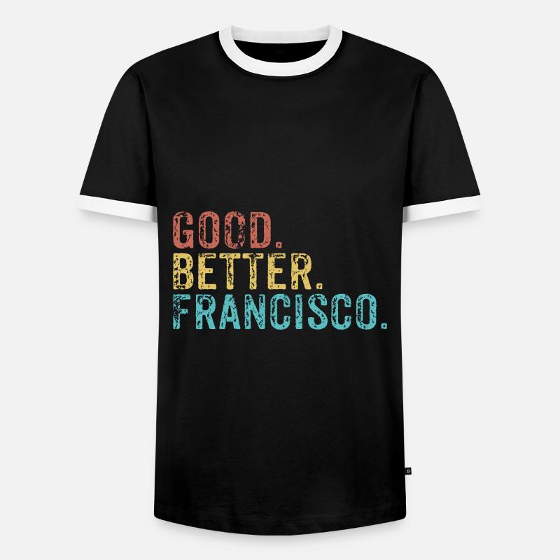 Cool guys are called francisco - Männer Kontrast-T-Shirt - Schwarz/Weiß