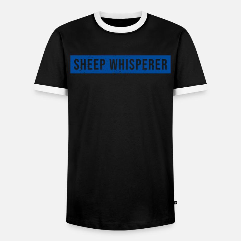 Schafsflüsterer Schaf - Männer Kontrast-T-Shirt - Schwarz/Weiß