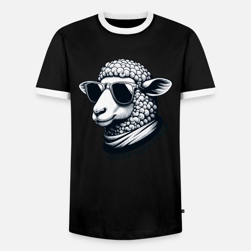 Sheep Whisperer Sheep - Men's Ringer Shirt - black/white