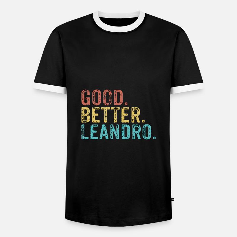 Cool guys are called leandro - Männer Kontrast-T-Shirt - Schwarz/Weiß