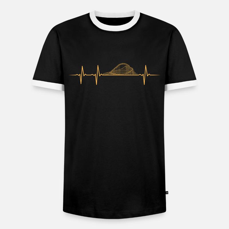 forecast Roller Coaster rollercoaster - Männer Kontrast-T-Shirt - Schwarz/Weiß
